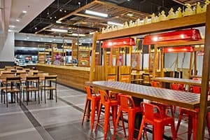 Intérieur de restaurant - réseau de franchise Burger King
