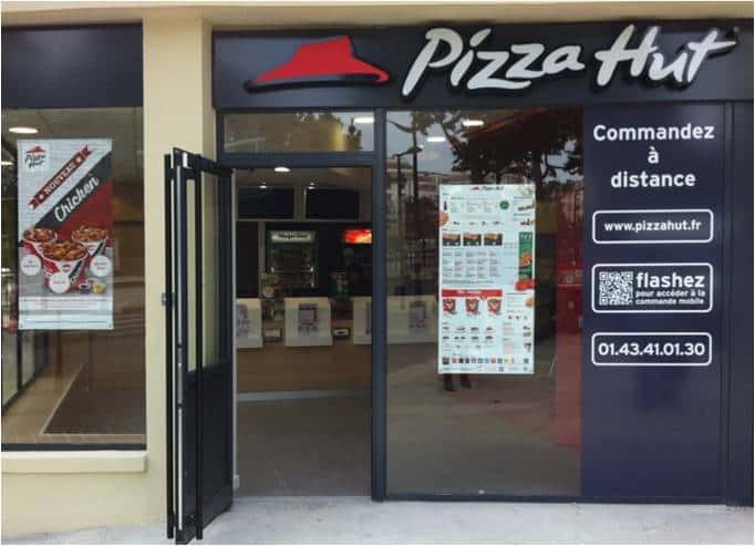 Restaurant franchisé Pizza Hut livraison de pizzas et vente à emporter
