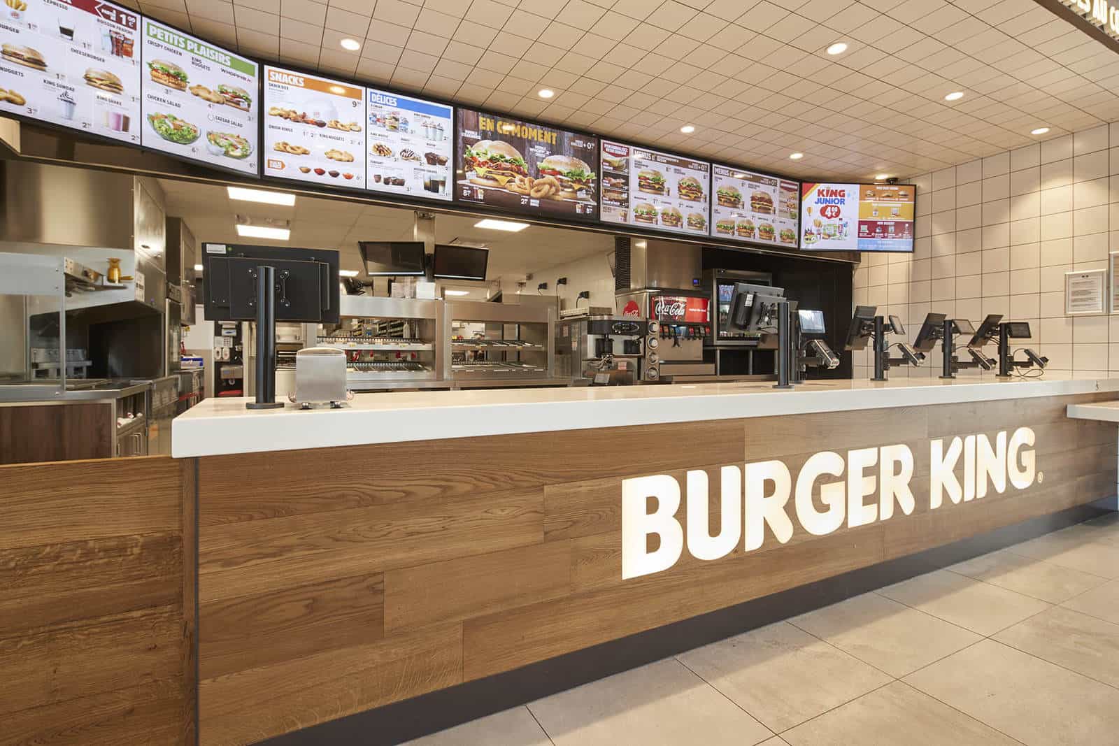 Restaurant de burger en franchise Burger King à Ancenis intérieur