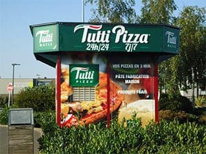 Distributeur automatique de pizzas en franchise à l