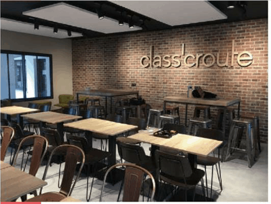 Intérieur de restaurant class