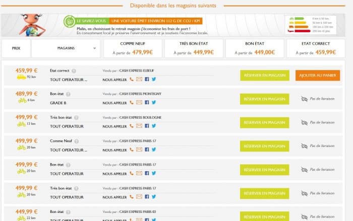 Cash Express vente en ligne