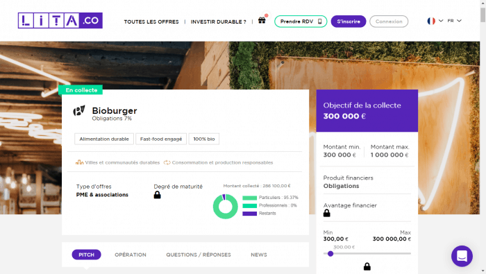 Collecte de la franchise de restauration Bioburger