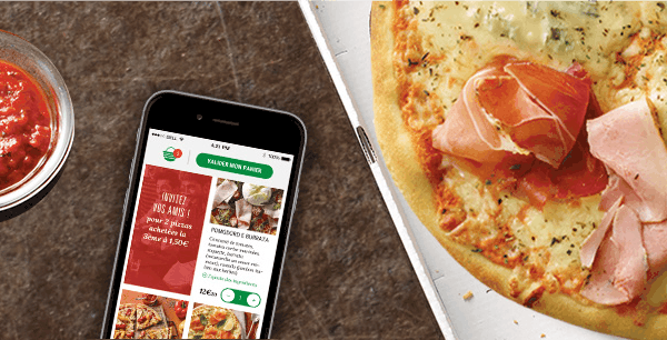 Carte des restaurants Del Arte pour la vente à emporter