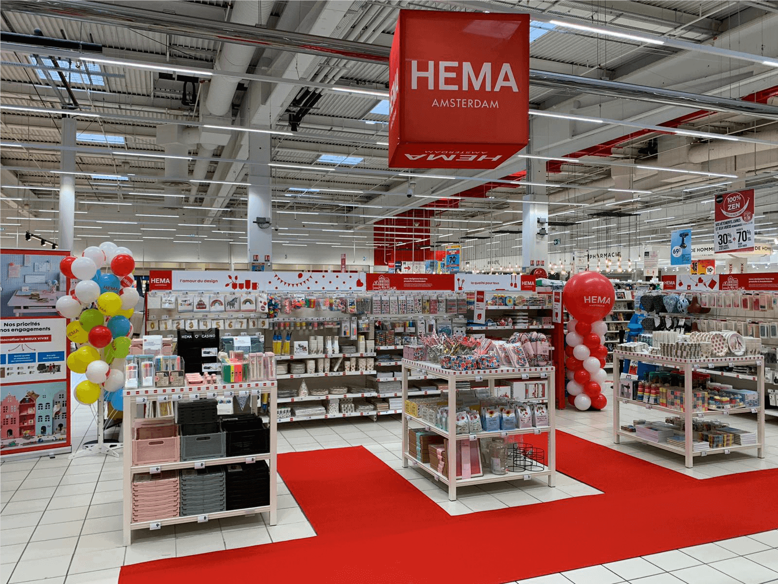 Bientôt 18 shops in shop Hema dans des hypermarchés Géant et des supermarchés Casino