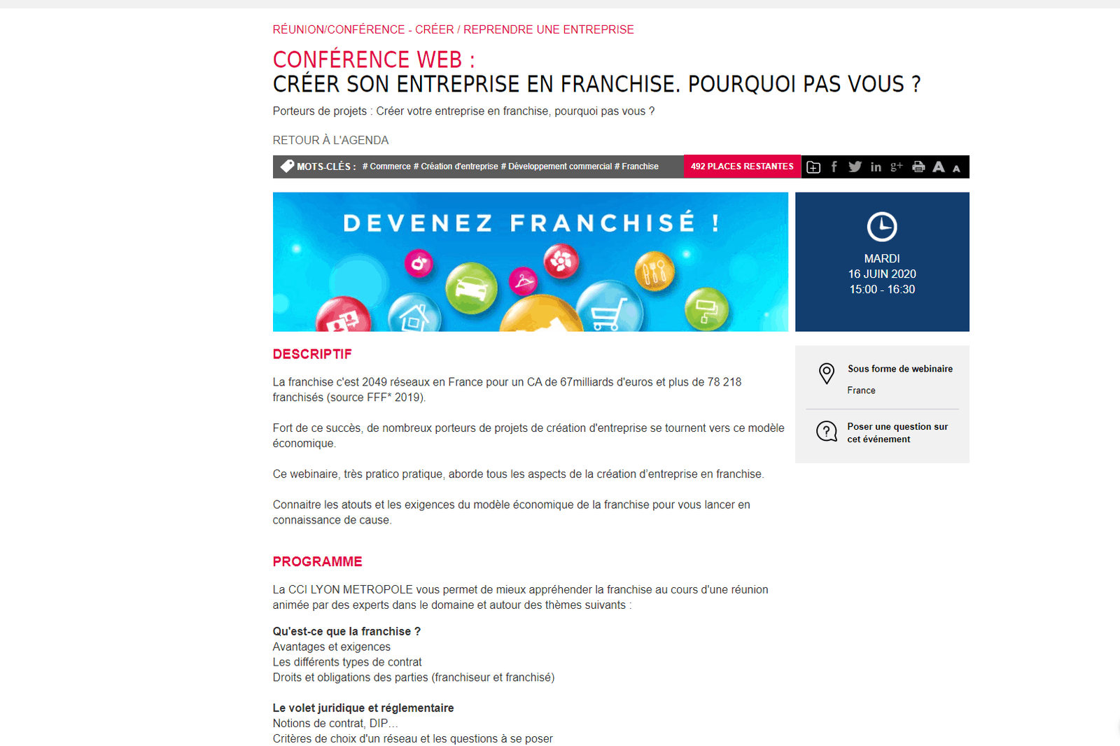 Créer son entreprise en franchise : un webinaire à suivre mardi 16 juin à 15 h