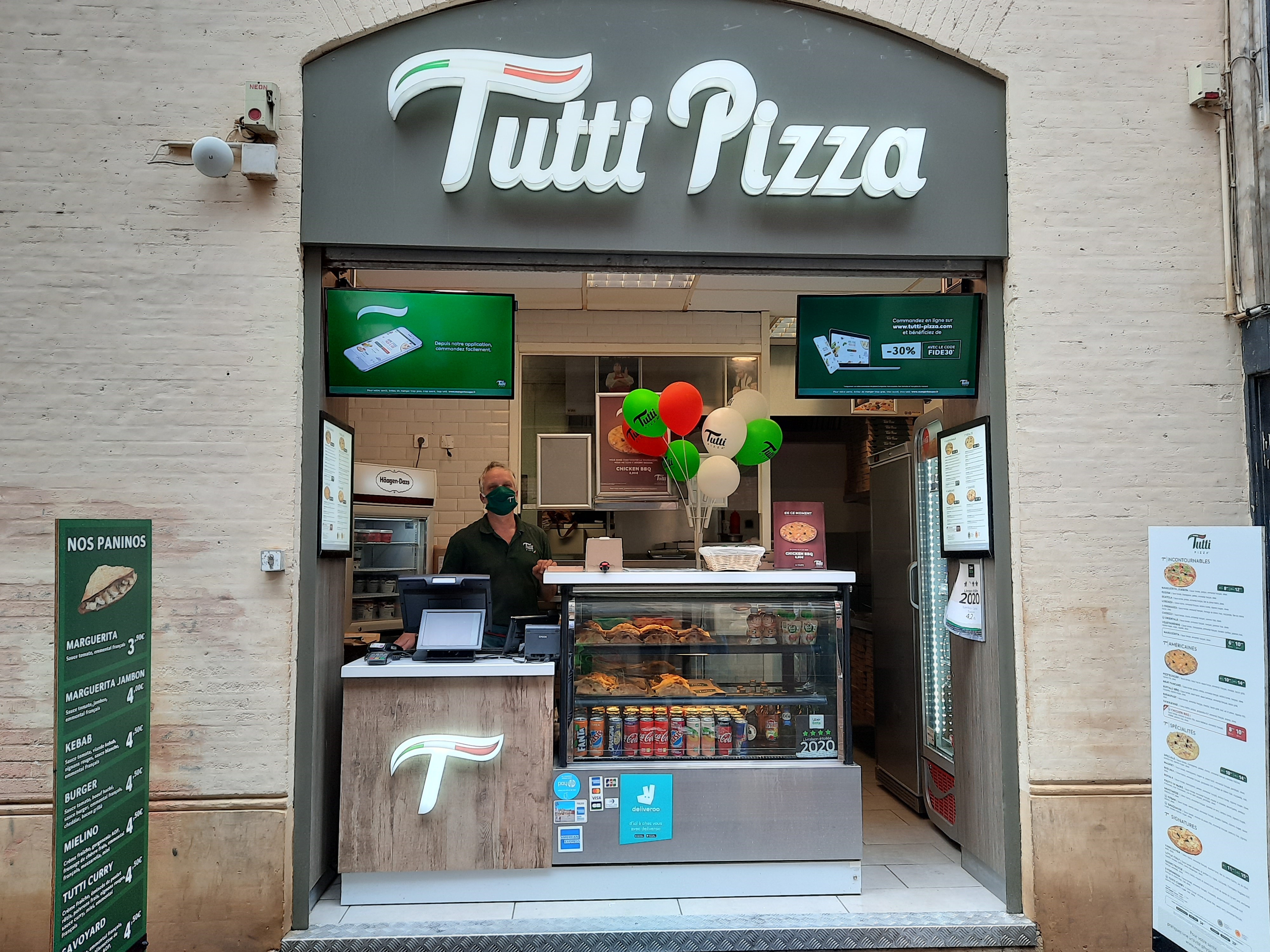 Restaurant franchisé au nouveau concept Tutti Pizza à Toulouse Capitole