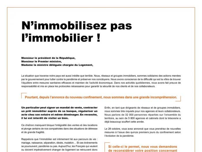 Lettre ouverte des professionnels de l