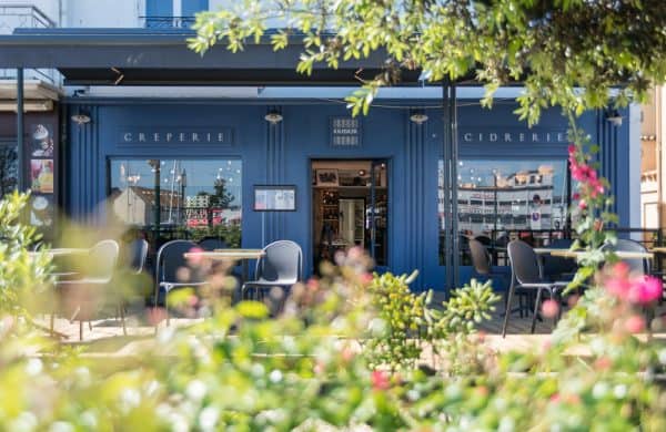 Façade de restaurant de crêpes à l