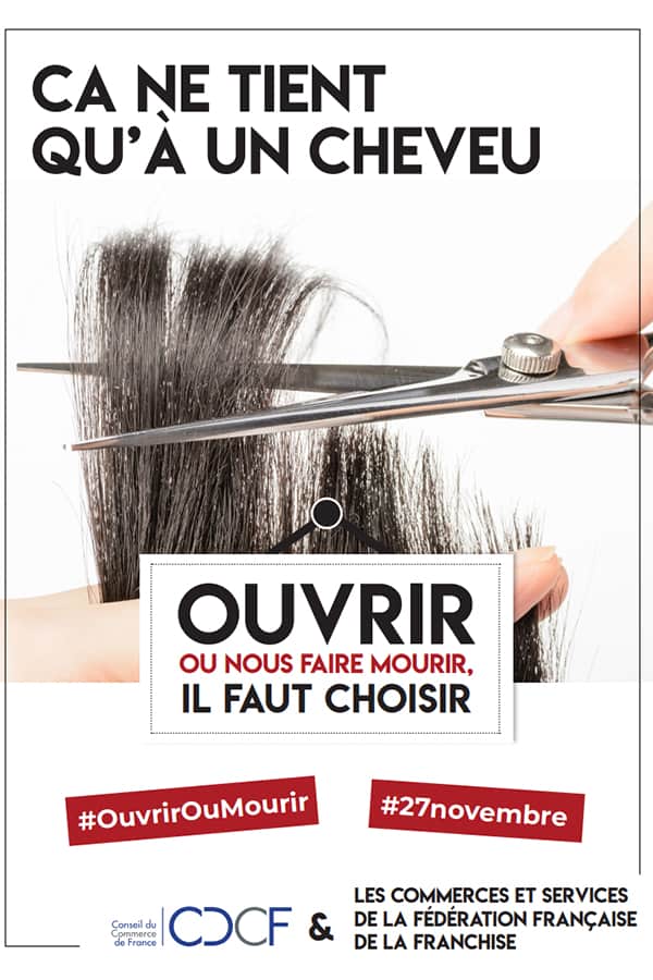 Campagne signée par la Fédération française de la franchise, novembre 2020