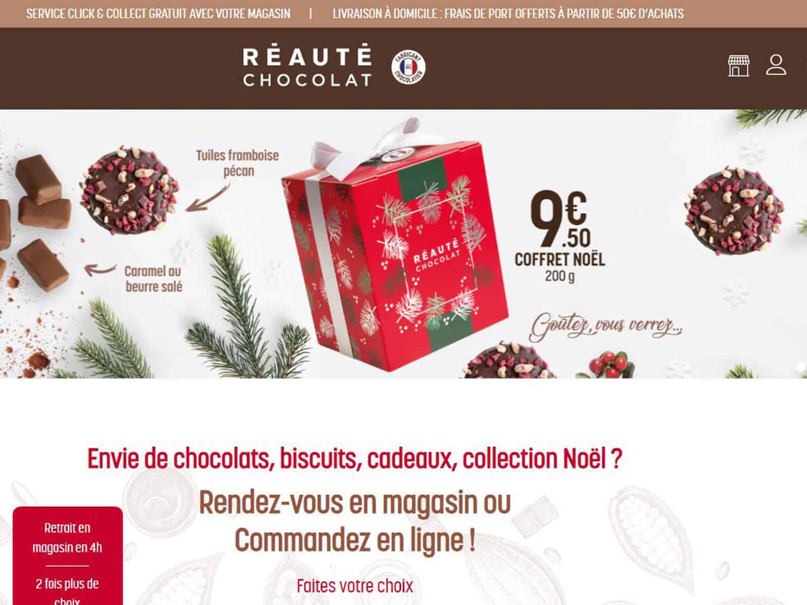 Le réseau Réauté Chocolat vient de lancer son nouveau site de vente en ligne