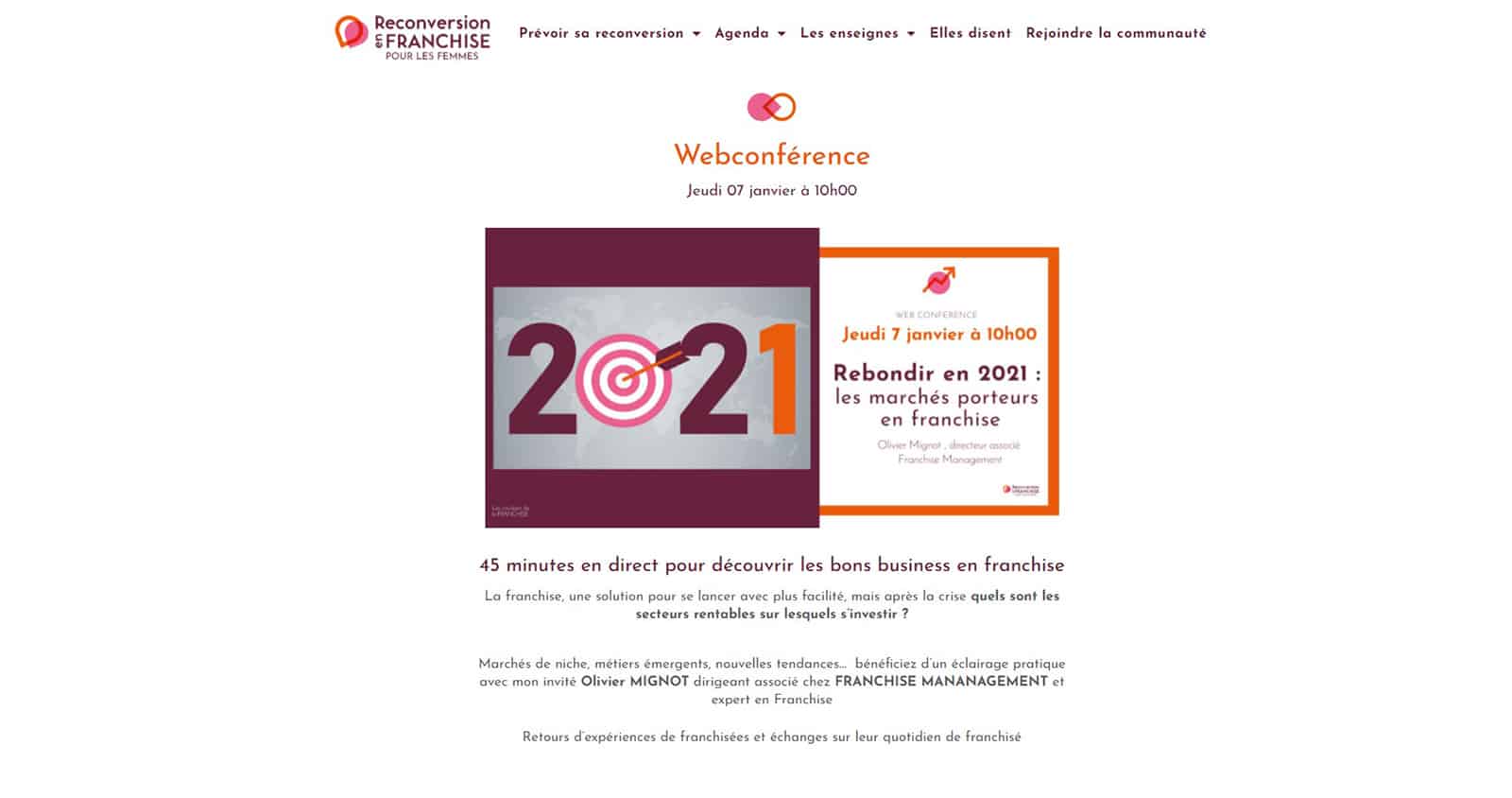 Rebondir 2021 : Les marchés porteurs en franchise le 07/01/2021