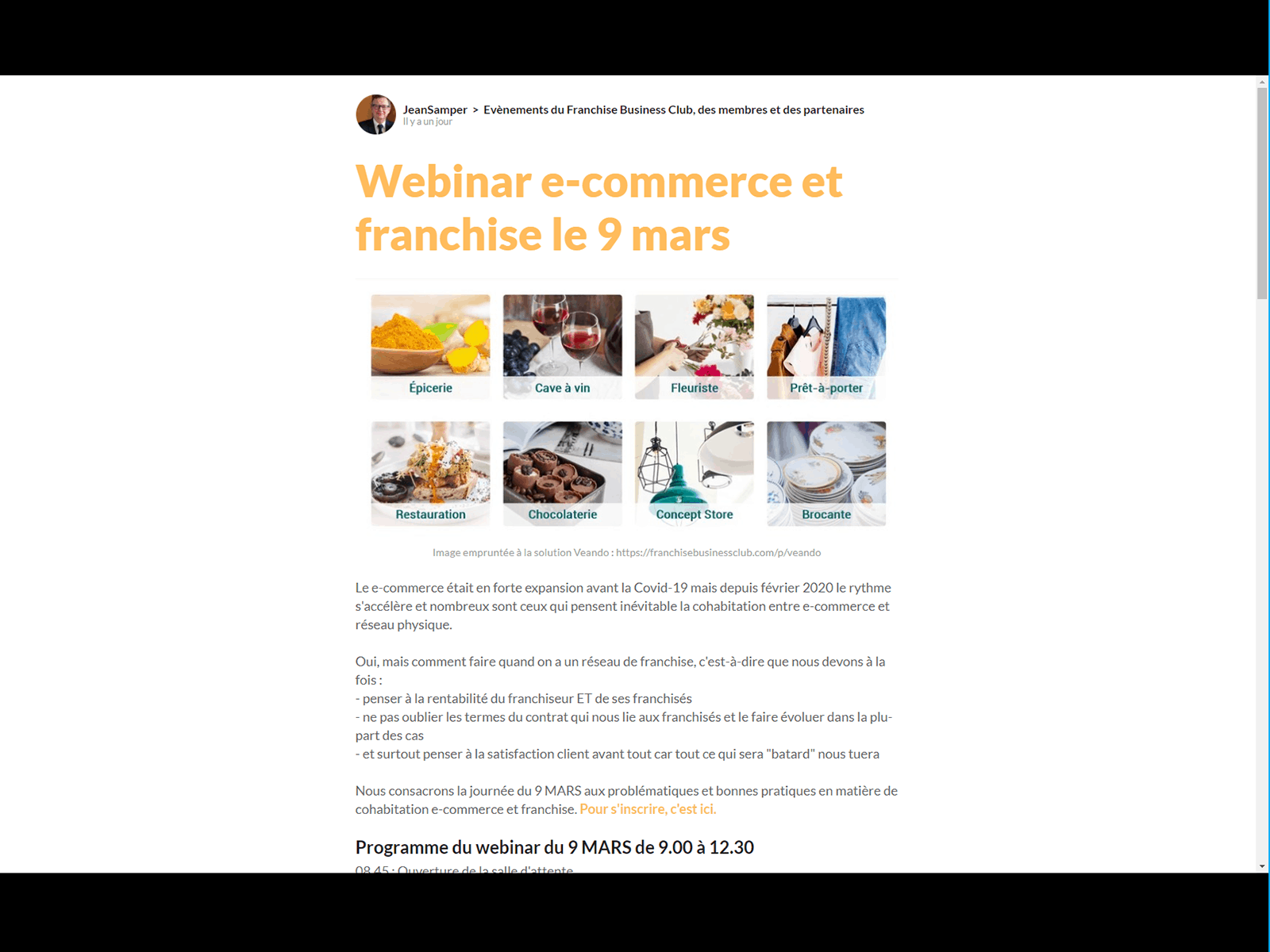 E-commerce et franchise : un webinaire à suivre mardi 9 mars à partir de 9h