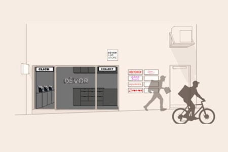 Vitrine de restaurant Dévor en franchise