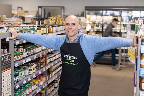 Damien Geoffroy, multi-franchisé Les Comptoirs de la Bio en Charente-Maritime (17))