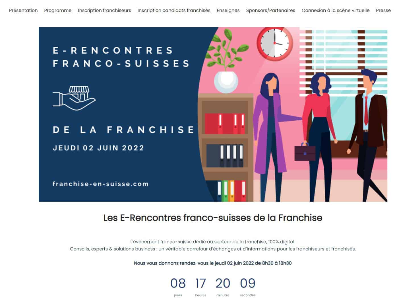 E-Rencontres franco-suisses de la franchise : un évènement à suivre en ligne jeudi 2 juin à partir de 8h30
