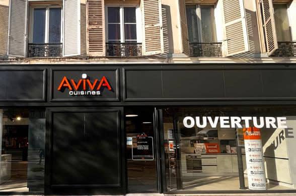 Magasin de cuisines en franchise sous enseigne Aviva à Paris 13