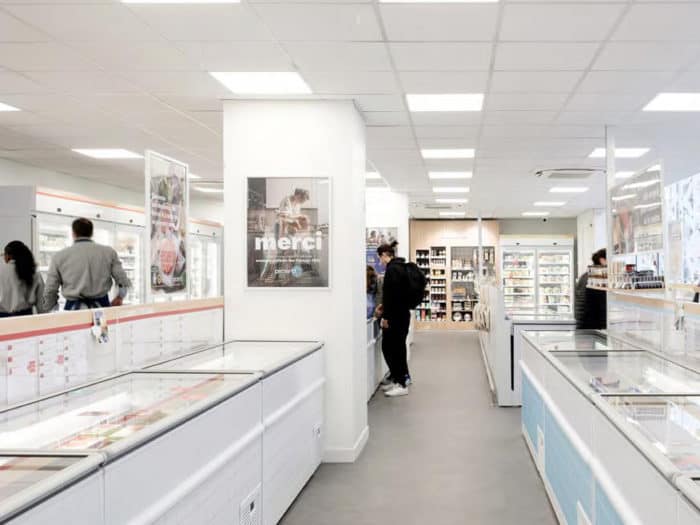 Magasin de produits surgelés à l