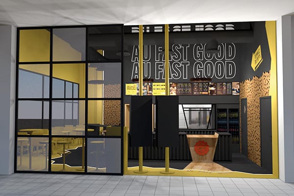 Restaurant de kebab sous enseigne Gyros