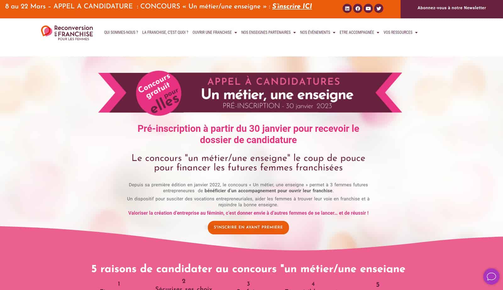 Un concours pour aider les femmes porteuses de projet en franchise
