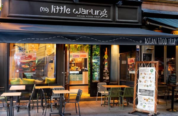 Vitrine de restaurant à l