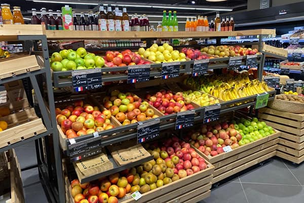 Intérieur de magasin bio à l