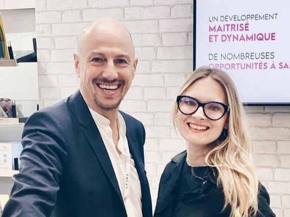 Xavier Lanoue et Aurélie Bauduin, co-dirigeants de l’enseigne Saga Cosmetics