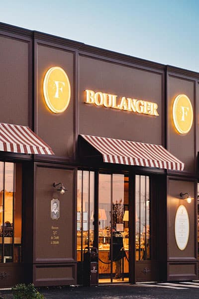Devanture de boulangerie à l