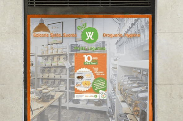 Vitrine de magasin à l