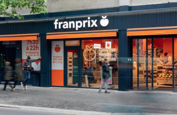 Vitrine de magasin franprix au concept oxygene