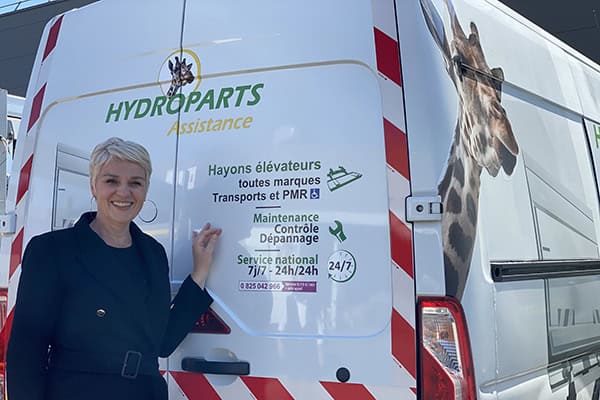 Géraldine Leraux, directrice du réseau national Hydroparts Assistance (hayons élévateurs)