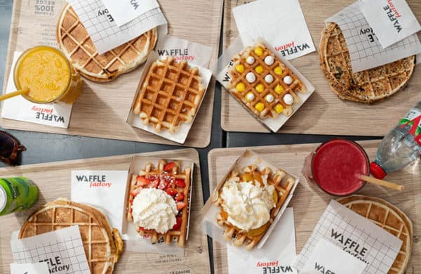 Produits de la franchise de restautation rapide Waffle Factory