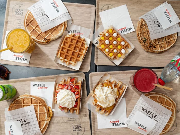 Produits de la franchise de restautation rapide Waffle Factory