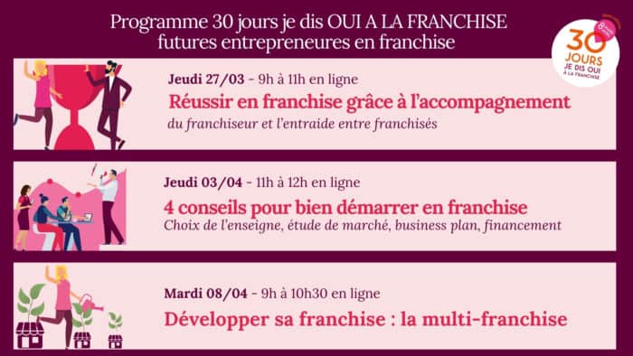 Visuel 30 jours je dis OUI A LA FRANCHISE