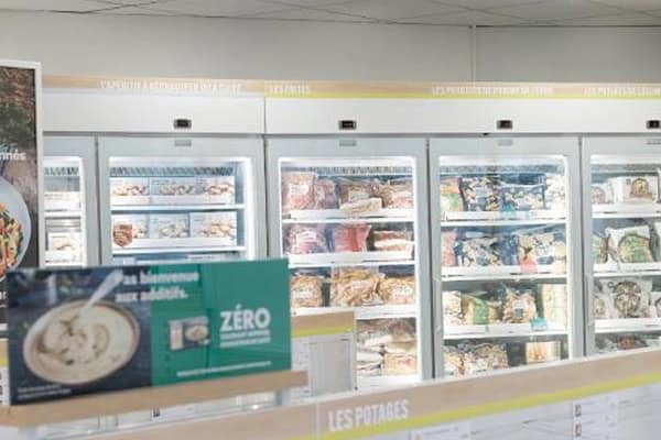 Aménagement intérieur de magasin de surgelés à l