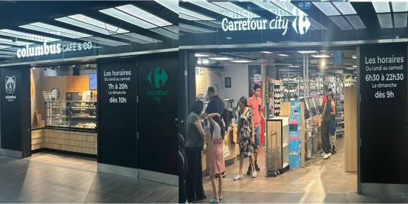 Comptoir Columbus Café au cœur du Carrefour City de la gare RER Châtelet-Les Halles