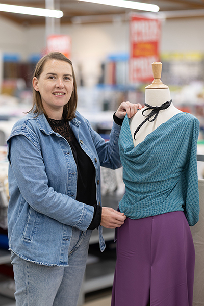 Anne-Sophie Guénot, franchisée Mondial Tissus à Langueux (Côtes-d