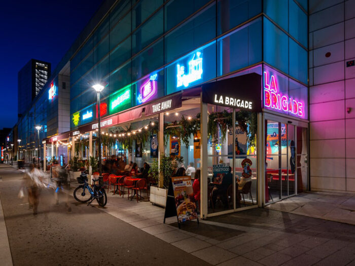 Extérieur de restaurant de street-food carnivore à l