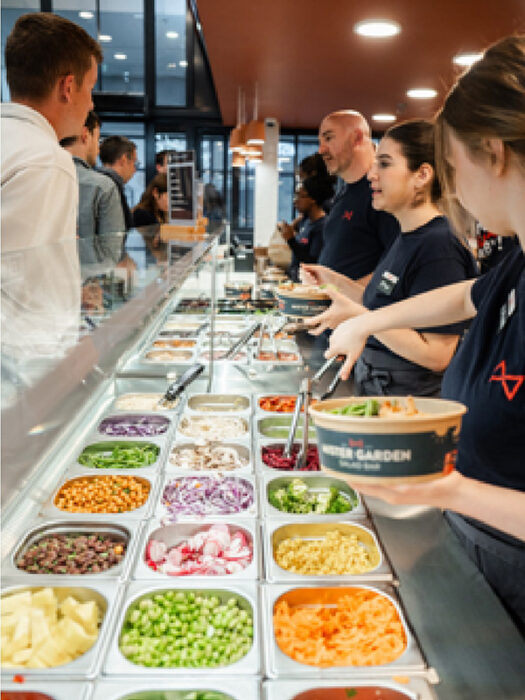 Point de vente de la franchise de bars à salades Mister Garden