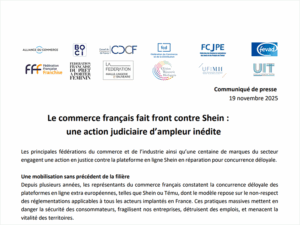 Douze fédérations du commerce et de l’industrie et une centaine de marques intentent une action judiciaire contre Shein