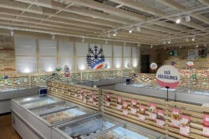 Intérieur de magasin de surgelés à l'enseigne Ecomiam