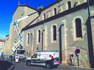 Intervention équipe Attila Systèmes sur une église