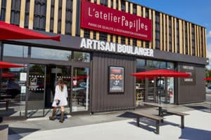 Point de vente à l'enseigne de boulangeries L'Atelier Papilles