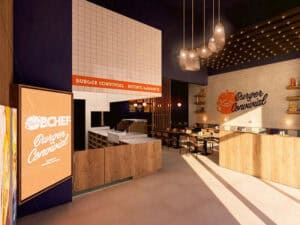 Nouveau concept de l'enseigne de burger BChef