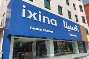 Magasin de cuisines sous enseigne Ixina a Djeddah en Arabie Saoudite