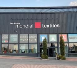 Enseigne belge de tissus au mètre Mondial Textiles
