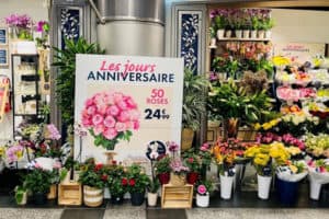 Magasin Monceau Fleurs à la station Saint-Lazare à Paris