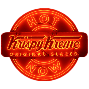 Enseigne lumineuse de l'enseigne Krispy Kreme