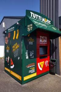 Distributeur automatique de pizzas à l'enseigne Tutti Matic