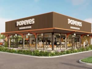 Restaurant solo à l'enseigne Popeyes Louisiane Kitchen